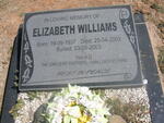 WILLIAMS Elizabeth 1937-2003