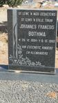 BOTHMA Johannes Francois 1894-1980 & Elsie Magdalena 1903-1994