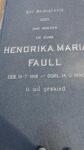 FAULL Hendrika Maria 1918-1990
