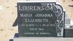 LOURENS Maria Johanna Elizabeth 1919-1974