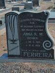 FERREIRA Anna K.M. nee GERBER 1921-1974