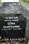 ABRAHAMS Lena Maryanne 1927-1982