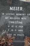 MEIER Christine 1929-1986