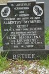 RETIEF Albertus Myburgh 1909-1981 & Elsie Magdalena LOUWRENS 1904-1992