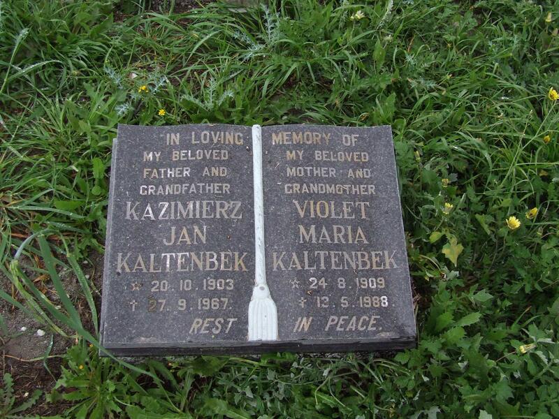KALTENBEK Kazimierz Jan 1903-1967 & Violet Maria 1909-1988