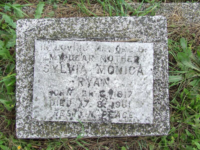 RYAN Sylvia Monica 1917-1961