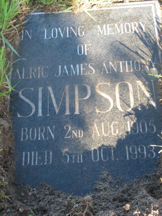 SIMPSON Alric James Anthony 1905-1993