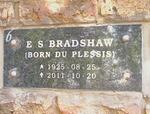BRADSHAW E.S. nee DU PLESSIS 1925-2011