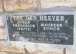 HEEVER Johan Frederick, van den 1929-1997 & Maureen Eunice 1930-2009