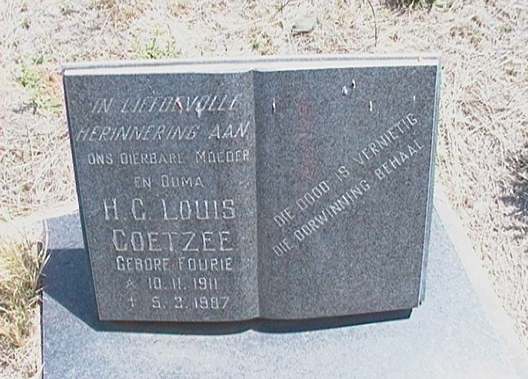 COETZEE H.C. Louis nee FOURIE 1911-1987