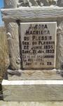 PLESSIS Jacoba Magrieta, du nee DU PLESSIS 1855-1933