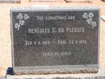 PLESSIS Hercules C., du 1883-1958