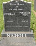 NICHOLL Archibald 1907-1952 & Roseline Helen 1913-1994