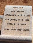 LOUW Johanna M.E. nee RUST 1878-1963