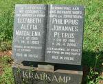 KRAUKAMP Philippus Johannes Petrus 1916-2000 & Elizabeth Aletta Magdalena 1915-1983