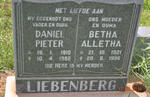 LIEBENBERG Daniel Pieter 1910-1992 & Betha Alletha 1921-1996