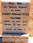 SOLOMON Edward Adriaan Peter 1879-1941