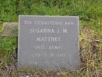 MATTHEE Susanna J.M. nee KEMP 1917-196?