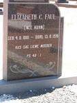 FAUL Elizabeth C. nee KUHN 1881-1978