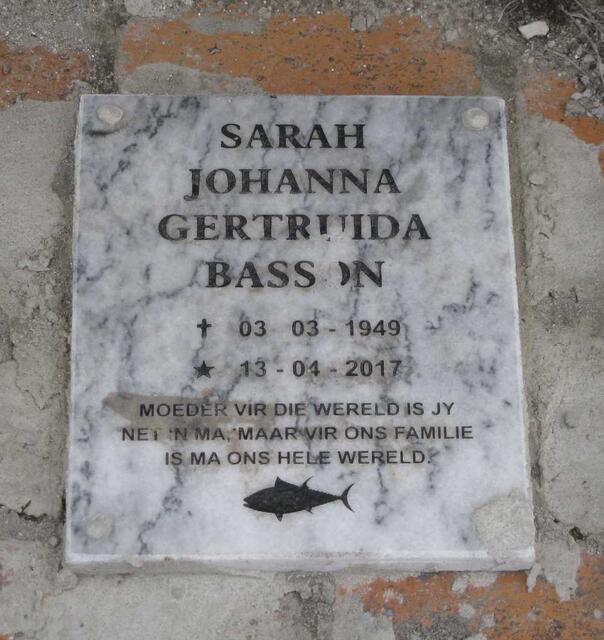 BASSON Sarah Johanna Gertruida 1949-2017