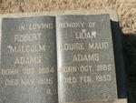 ADAMS Robert Malcolm 1884-1935 & Lilian Louise Maud 1885-1953