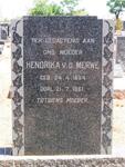 MERWE Hendrika, v.d. 1884-1961