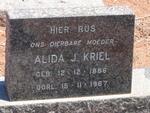 KRIEL Alida J. 1886-1967