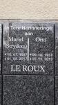 ROUX Otto, le 1937-2013 & Muriel STRYDOM 1937-2017