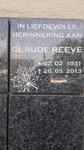REEVE Claude 1931-2013