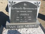 MERWE Josina, van der 1903-1985