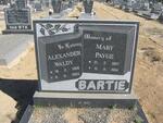 BARTIE Alexander Waldy 1908-1983 & Mary Payge 1907-1984