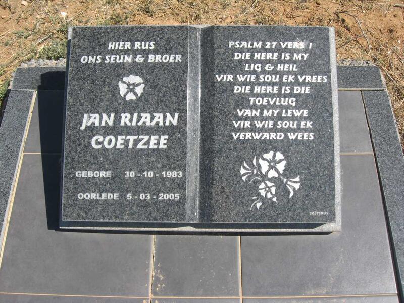 COETZEE Jan Riaan 1983-2005
