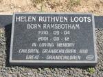 LOOTS Helen Ruthven nee RAMSBOTHAM 1910-2001