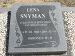 SNYMAN Lena 1928-2001