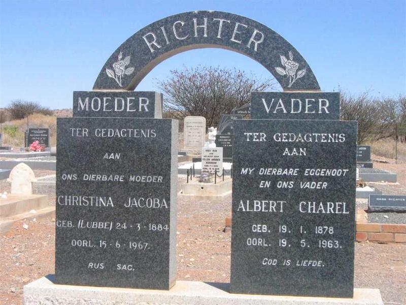 RICHTER Albert Charel 1878-1963 & Christina Jacoba LUBBE 1884-1967