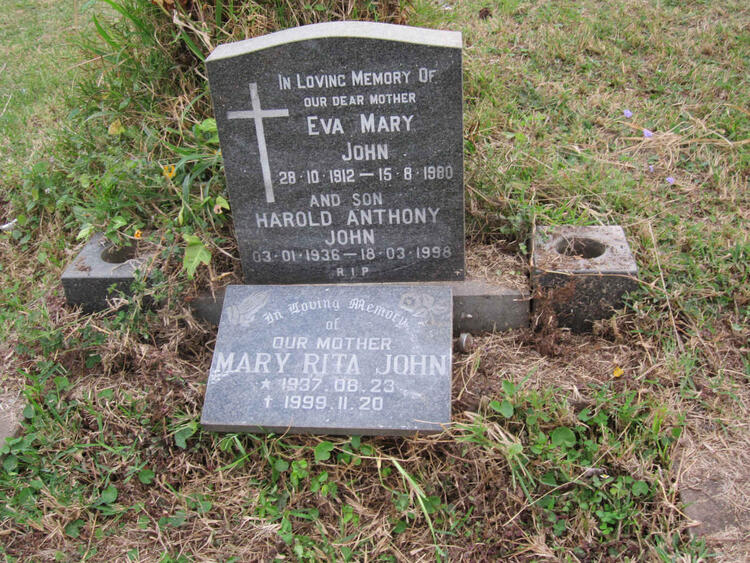 JOHN Eva Mary 1912-1980 :: JOHN Harold Anthony 1936-1998 :: JOHN Mary Rita 1937-1999