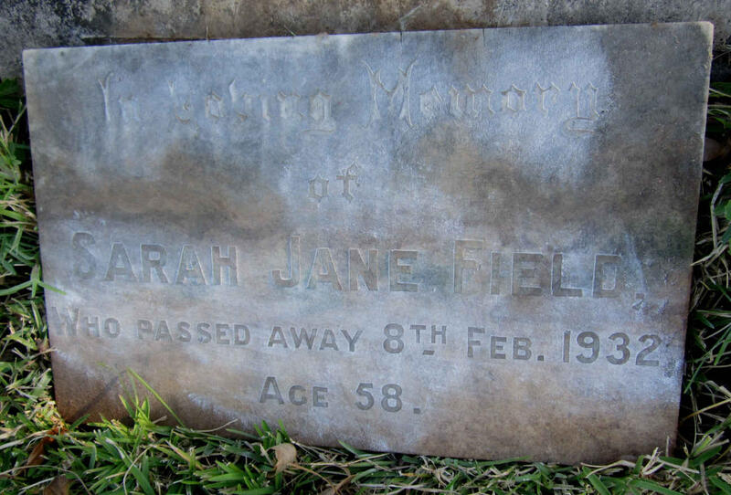 FIELD Sarah Jane -1932