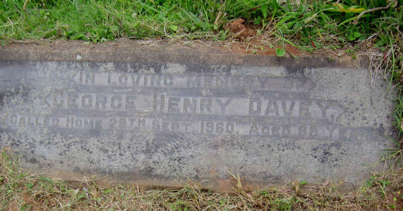 DAVEY George Henry -1960