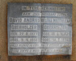 OBERHOLZER David Andries 1877-1956 & Helena Magdalena 1882-1956