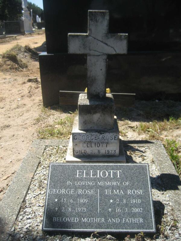 ELLIOTT George Rose 1909-1973 & Elma Rose 1910-2002