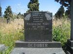 OCTOBER Magdalene Mary nee JACOBS 1938-1994