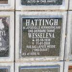 HATTINGH Wesselena 1938-2008