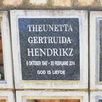 HENDRIKZ Theunetta Gertruida 1947-2014