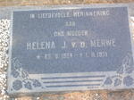 MERWE Jonathan A. v.d. 1915-1971 & Helena J. 1924-1971