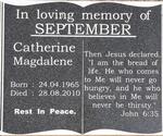 SEPTEMBER Catherine Magdalene 1965-2010