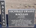 MACLEAN Archibald Swanny 1943-2010