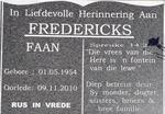 FREDERICKS Faan 1954-2010