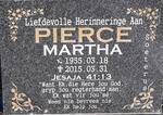 PIERCE Martha 1955-2015