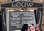 LOUW Chrisjan 1944-2014 & Katrina 1946-