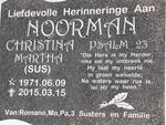 NOORMAN Christina Martha 1971-2015